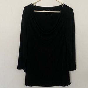 Susan Graver Elegant Black Blouse